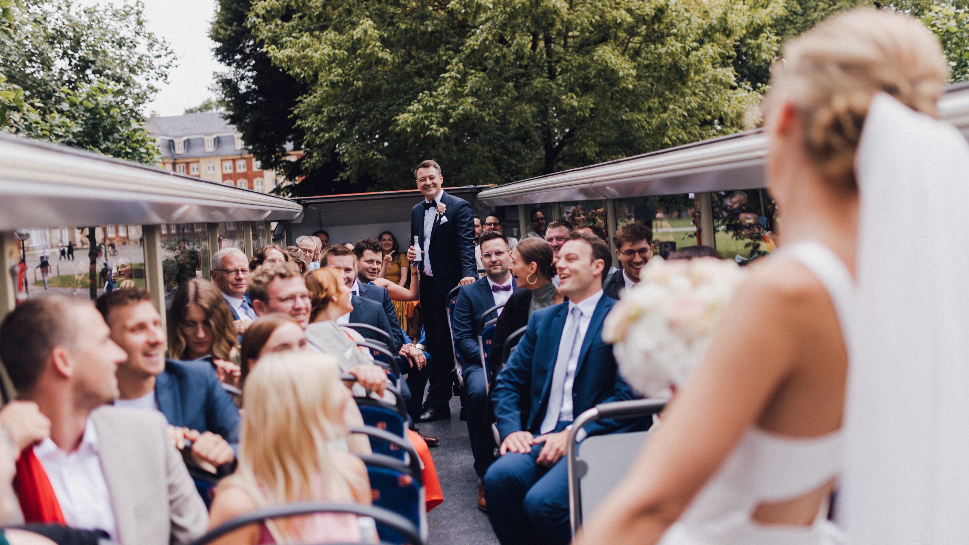 Hochzeit Doppeldecker Cabrio 